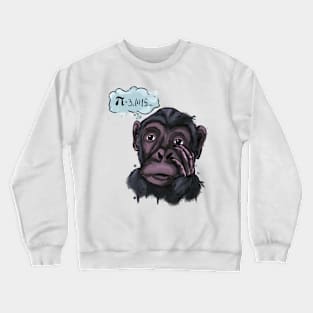 Number Pi and monkey Crewneck Sweatshirt